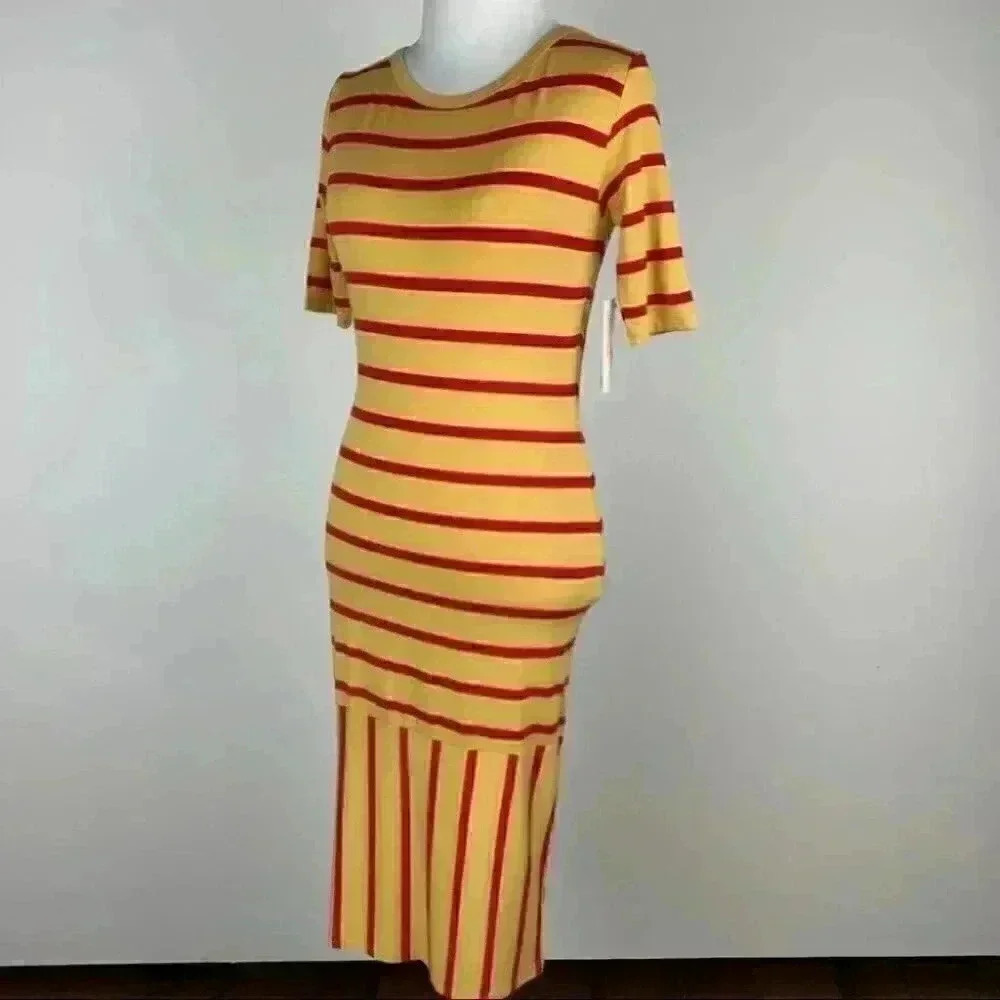 New Lularoe dress sz XXS 00-0 Julia striped pencil - Picture 5 of 10